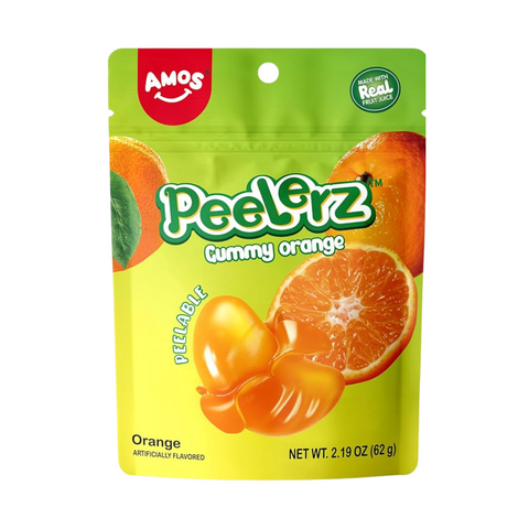 Amos Peelerz Gummy Candy - Orange