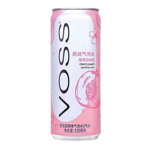 Voss Sakura Cherry Peach Sparkling Water