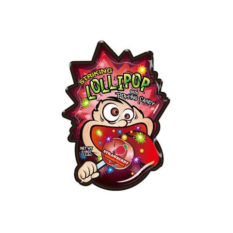 Striking Lollipop Popping Candy Fraise
