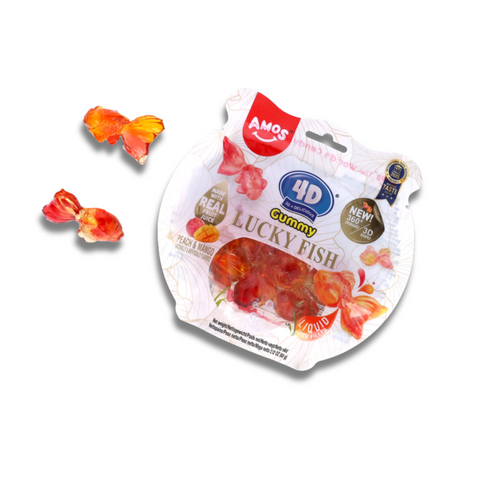Amos 4D Gummy Goldfish - Peach Mango