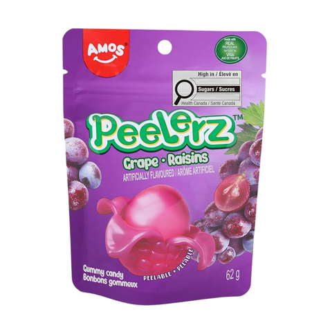 Amos Peelerz Gummy Candy - Grape